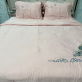MONTY CARLO PEACOCK DESIGN 4 PCS QUEEN SIZE COMFORTER SET