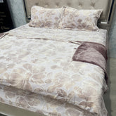 PREMIUM ENGLISH COLOUR KING SIZE 4 PCS DUVET COVER SET ( quilt cover set )