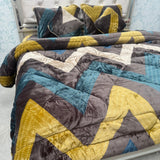 WINTER SUPER KING SIZE QUILT SET WITH FITTED BEDSHEET AND 2 CUSIONS PREMIUM QUALITY SUPER WARM SET