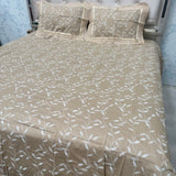 SUMMER PURE COTTON SUPER KING SIZE BEDSHEET WOTH CHICKEN KARI DOUBLE LACE ON PILLOW COVERS