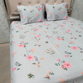 SUMMER QUEEN SIZE PURE COTTON FLAT BEDSHEET SET