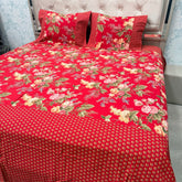 JAIPURI PRINT PURE COTTON TRADITIONAL FLAT SUPER KING BEDSHEET SET