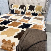PREMIUM SHERPA WINTER QUILT COVER SET – QUEEN SIZE FITTED BEDSHEET SET