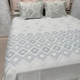 SUMMER QUEEN SIZE PURE COTTON FLAT BEDSHEET SET
