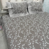 SUMMER PURE COTTON SUPER KING SIZE BEDSHEET SET WITH CHICKEN KARI LASH ON PILLOW COVERS