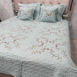 ELEGANT QUILTED DESINER BEDCOVER SET WITH EMBROIDERY FIT ON QUEEN AND KING SIZE