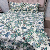 JAIPURI PRINTS PURE COTTON VINTAGE FLORAL COMFORTER SET – KING TO SUPER KING