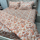 JAIPURI PRINTS PURE COTTON VINTAGE FLORAL COMFORTER SET – KING TO SUPER KING
