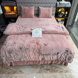 LUXURY KING SIZE VELVET QUILT SET 4 PIECE – PREMIUM WARM SOFT DESIGNER BEDDING SET (AUSTRALIAN FIT)