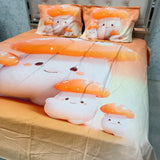 SUMMER SUPER KING SIZE 7 D FLAT BEDSHEET SET