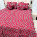 AJRAKH REVERSIBLE 5-PIECE JAIPURI PRINT PURE COTTON BEDSPREAD