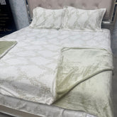PREMIUM ENGLISH COLOUR KING SIZE 4 PCS DUVET COVER SET ( quilt cover set )
