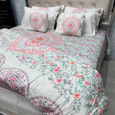 LUXURY JAIPURI 8-PIECE BAMBOO COTTON COMFORTER SET – SUPER KING SIZE