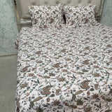 SUMMER PURE COTTON JAIPURI STYLE SUPER KING SIZE BEDSHEET SET
