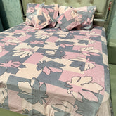 ANTI-SKID PURE CLEAR BEDSHEET SET 5 PCS KING SIZE BEDDING SET