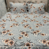 SUMMER QUILTED KING SIZE REVERSIBLE 3 PCS FLORAL BEDCOVER SET ( ALL SEASON)