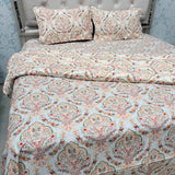 JAIPURI PRINTS PURE COTTON VINTAGE FLORAL COMFORTER SET – KING TO SUPER KING