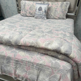WINTER DESINER KING SIZE 5 PCS QUILT SET WITH ANTI SKID BEDSHEET ( Bedsheet can be fit on super king size)