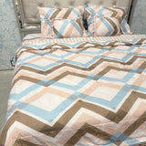 SUMMER GLACÉ COTTON QUEEN SIZE REVERSIBLE 6 PCS COMFORTER SET