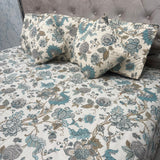 SUMMER QUILTED JAIPURI STYLE KING SIZE 5 PCS BEDSHEET SET