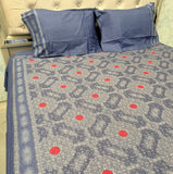 SUMMER DESINER PREMIUM SUPER KING SIZE BEDSHEET SET IN PURE COTTON