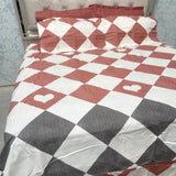 SUMMER SUPER KING SIZE GLACÉ COTTON BEDSHEET WITH 4 PILLOW COVERS