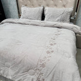 LUXURY HOTEL STYLE QUILT SET WITH EMBROIDERY KING SIZE BEDDING 👑✨