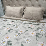 SUMMER PURE COTTON KING SIZE QUILT COVER SET IN 4 PCS