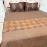 SUMMER PURE COTTON JACARRAD PRINT QUEEN SIZE BEDSHEET SET