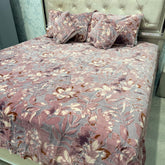 ANTI-SKID PURE CLEAR BEDSHEET SET 5 PCS KING SIZE BEDDING SET