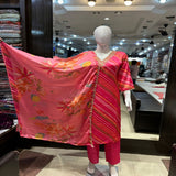 SATIN MUSLIN COTTON 3 PCS SET WITH COTTON ZARI WORK DUPATTA WITH NICE PANT