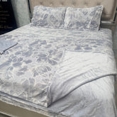 PREMIUM ENGLISH COLOUR KING SIZE 4 PCS DUVET COVER SET ( quilt cover set )