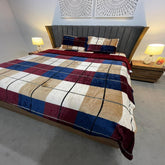 WINTER QUEEN SIZE 4 PCS QUILT COVER SET WITH FITTED SHEET