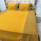 JAIPURI PRINT PURE COTTON TRADITIONAL FLAT SUPER KING BEDSHEET SET