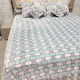 ANTI-SKID PURE CLEAR BEDSHEET SET 5 PCS KING SIZE BEDDING SET