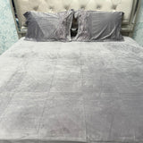 ROSE PETEL BRANDED WINTER EMBROIDERY 3 PCS FLAT BEDHSEET SET ( anti skid)