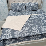 FULL REVERSIBLE SUMMER COMFORTER SET WITH BEDCOVER & 2 PILLOWCASES