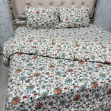 JAIPURI PRINTS PURE COTTON VINTAGE FLORAL COMFORTER SET – KING TO SUPER KING