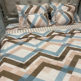 SUMMER GLACÉ COTTON QUEEN SIZE REVERSIBLE 6 PCS COMFORTER SET