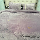 LUXURY KING SIZE VELVET QUILT SET 4 PIECE – PREMIUM WARM SOFT DESIGNER BEDDING SET (AUSTRALIAN FIT)