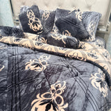 PREMIUM BRANDED 8 PCS QUILT SET – SUPER WARM QUILT, FLAT BEDSHEET, PILLOW COVERS, CUSHIONS & BOLSTERS LUXURY BEDDING SET