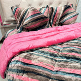 PREMIUM 6-PIECE ANTI-ALLERGIC HYPOALLERGENIC MICROFIBRE VELVET QUILT SET – SUPER KING