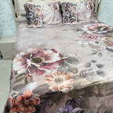 ROYAL WINTER DIGITAL PRINT KING SIZE FLAT BEDSHEET SET – 3 PCS ANTI-SKID BEDDING