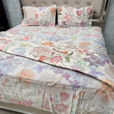 PREMIUM PURE COTTON SUPER KING SIZE 4-PIECE COMFORTER & AC BEDDING SET – LUXURY YEAR-ROUND COMFORT
