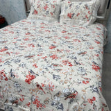 SUMMER JAIPURI PRINT PURE COTTON SUPER KING SIZE BEDSHEET SET