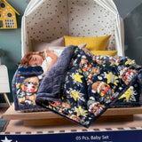 WINTER MONTE CARLO 5 PCS WARM BABY QUILT SET FOR CORT