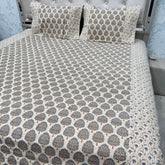 JAIPURI PRINT PURE COTTON TRADITIONAL FLAT SUPER KING BEDSHEET SET
