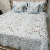 ELEGANT QUILTED DESINER BEDCOVER SET WITH EMBROIDERY FIT ON QUEEN AND KING SIZE