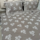 SUMMER PURE COTTON SUPER KING SIZE BEDSHEET WITH CHICKEN KARI LASH ON PILLOW COVERS