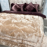 TITLIS PREMIUM 6-PIECE REVERSIBLE QUILT SET WITH FITTED-TYPE SHEET – QUEEN TO KING SIZE